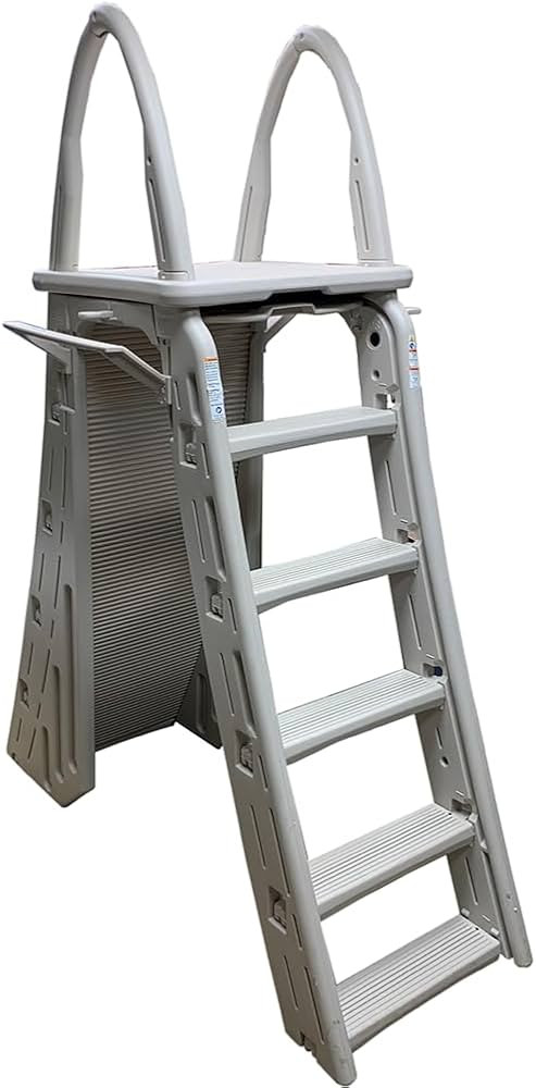 Confer Plastics 7200 Roll Guard 48" to 56" Adjustable A Frame Safety Ladder for Above Ground Outd... | Amazon (US)