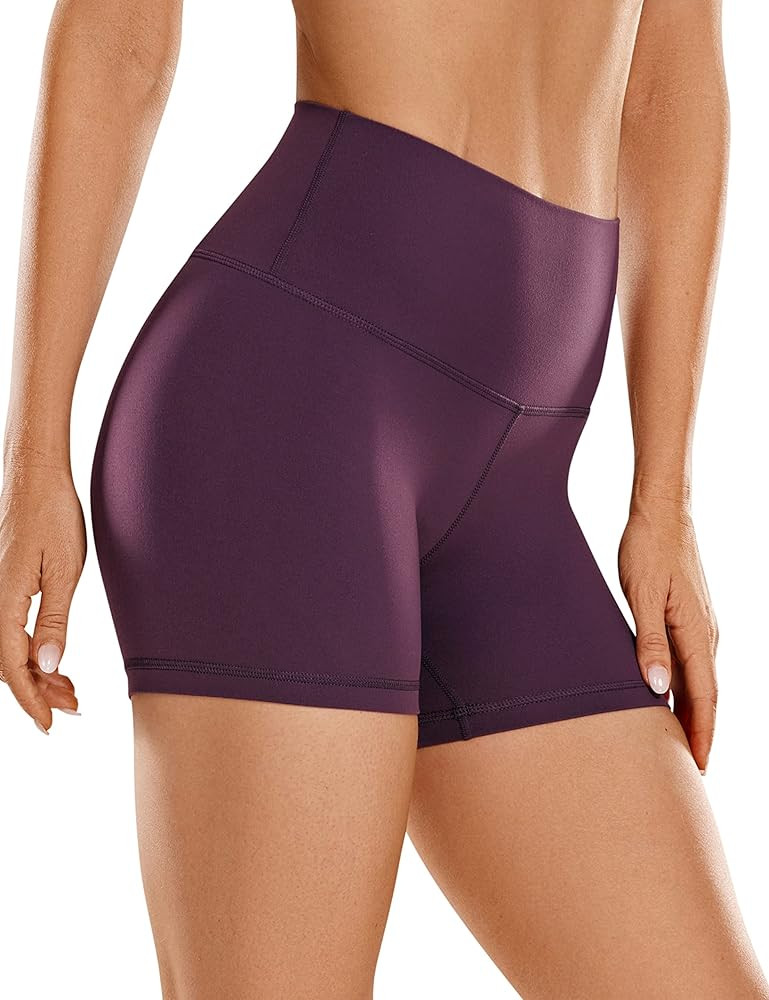 CRZ YOGA Womens Butterluxe Biker Shorts 4'' - High Waisted Booty Workout Volleyball Yoga Spandex ... | Amazon (US)