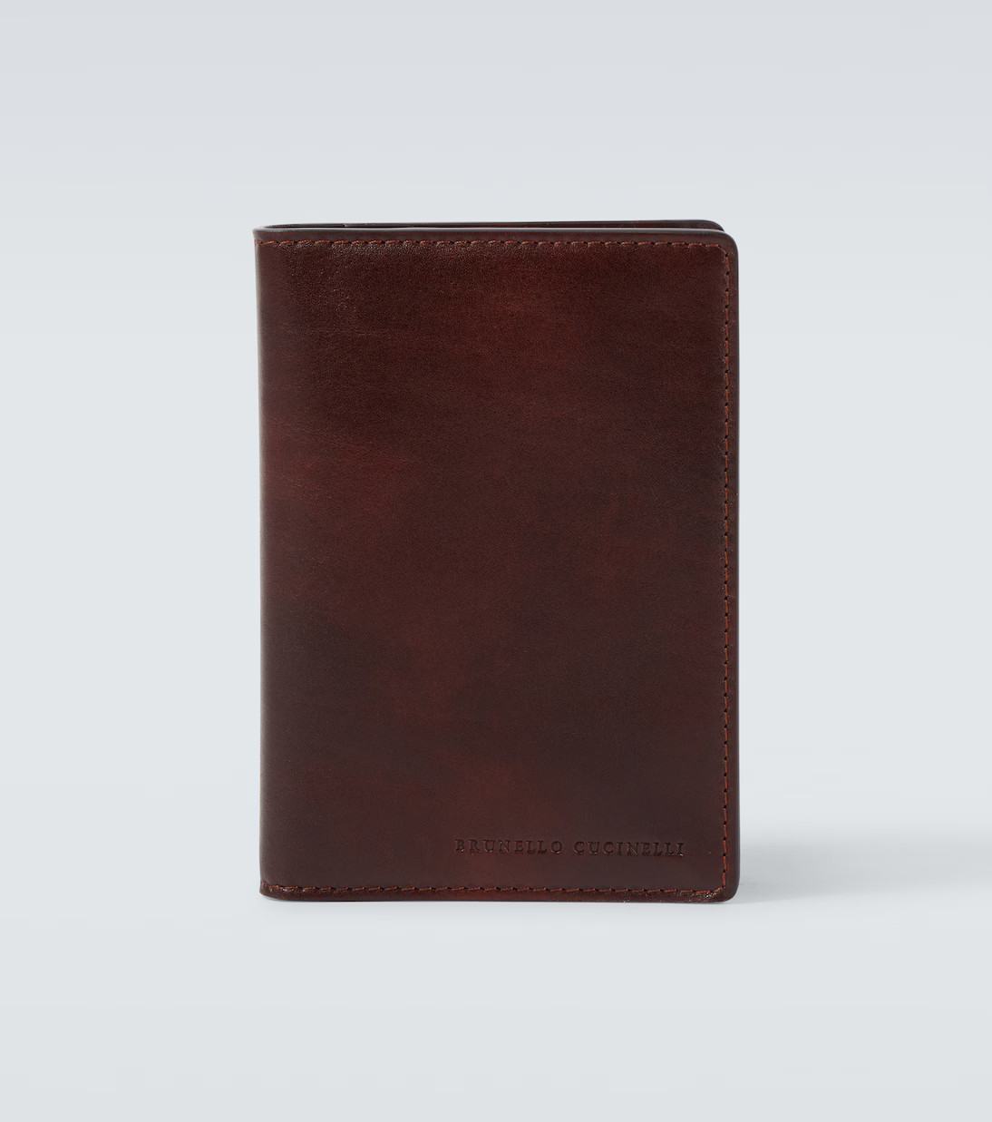 Logo debossed leather bifold wallet | Mytheresa (INTL)