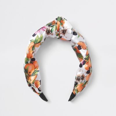 Girls orange fruit knot headband | River Island (UK & IE)