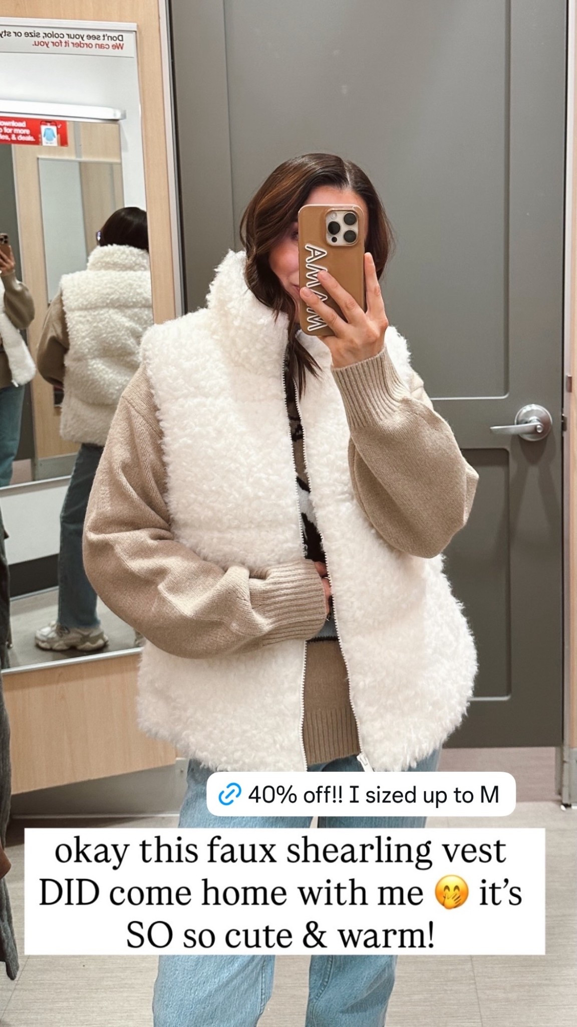 Faux shearling puffer vest now on sale 40% off!! I sized up to a M

#LTKCyberWeek #LTKHoliday #LTKSaleAlert