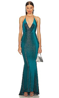 Michael Costello x REVOLVE Skye Gown in Turquoise from Revolve.com | Revolve Clothing (Global)