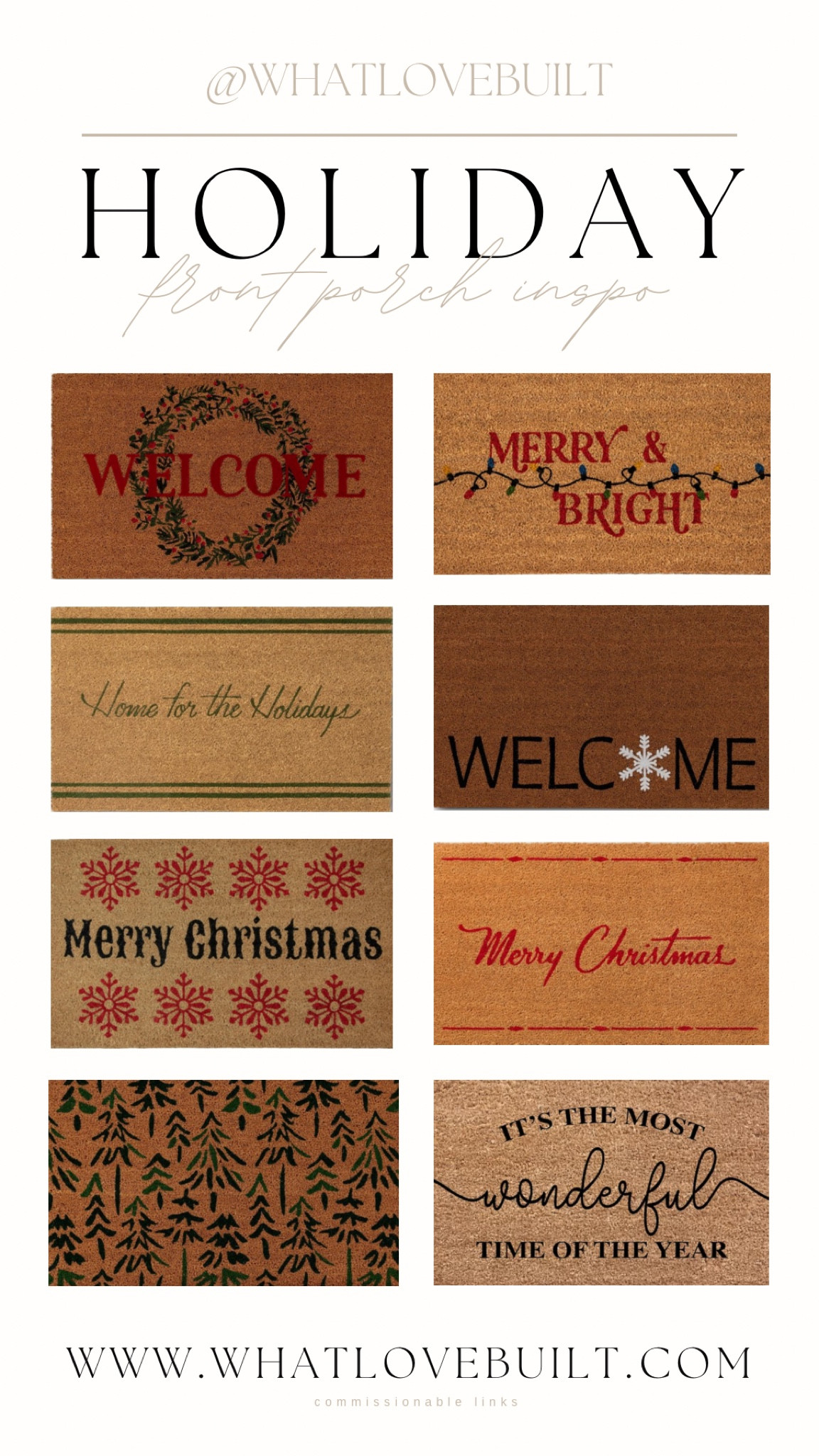 Holiday Front Porch Inspo! 

#christmas #doormat #holiday #frontporch #holidaydecor #christmasdecor #christmashome

#LTKHoliday #LTKSeasonal #LTKhome