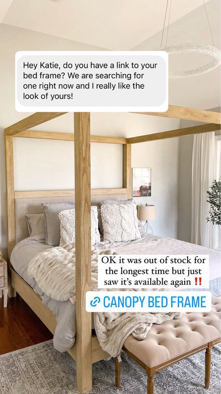 Canopy bed frame pottery barn bed frame 

#LTKhome