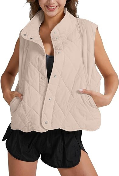 Gacaky Womens Lightweight Vest Stand Collar Sleeveless Padded Jacket for Women Warm Winter Coat | Amazon (US)
