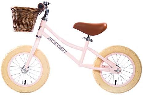 ACEGER Balance Bike with Basket for Kids, Ages 2.5 to 5 Years（Pink） | Amazon (US)