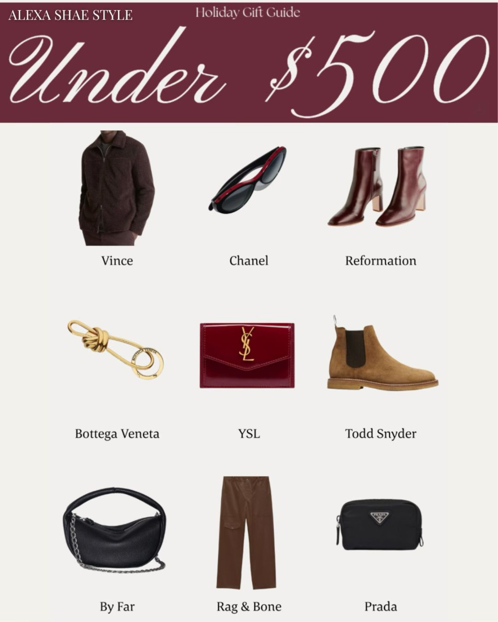 Gift Guide-Under $500 

#LTKHoliday #LTKSeasonal #LTKGiftGuide