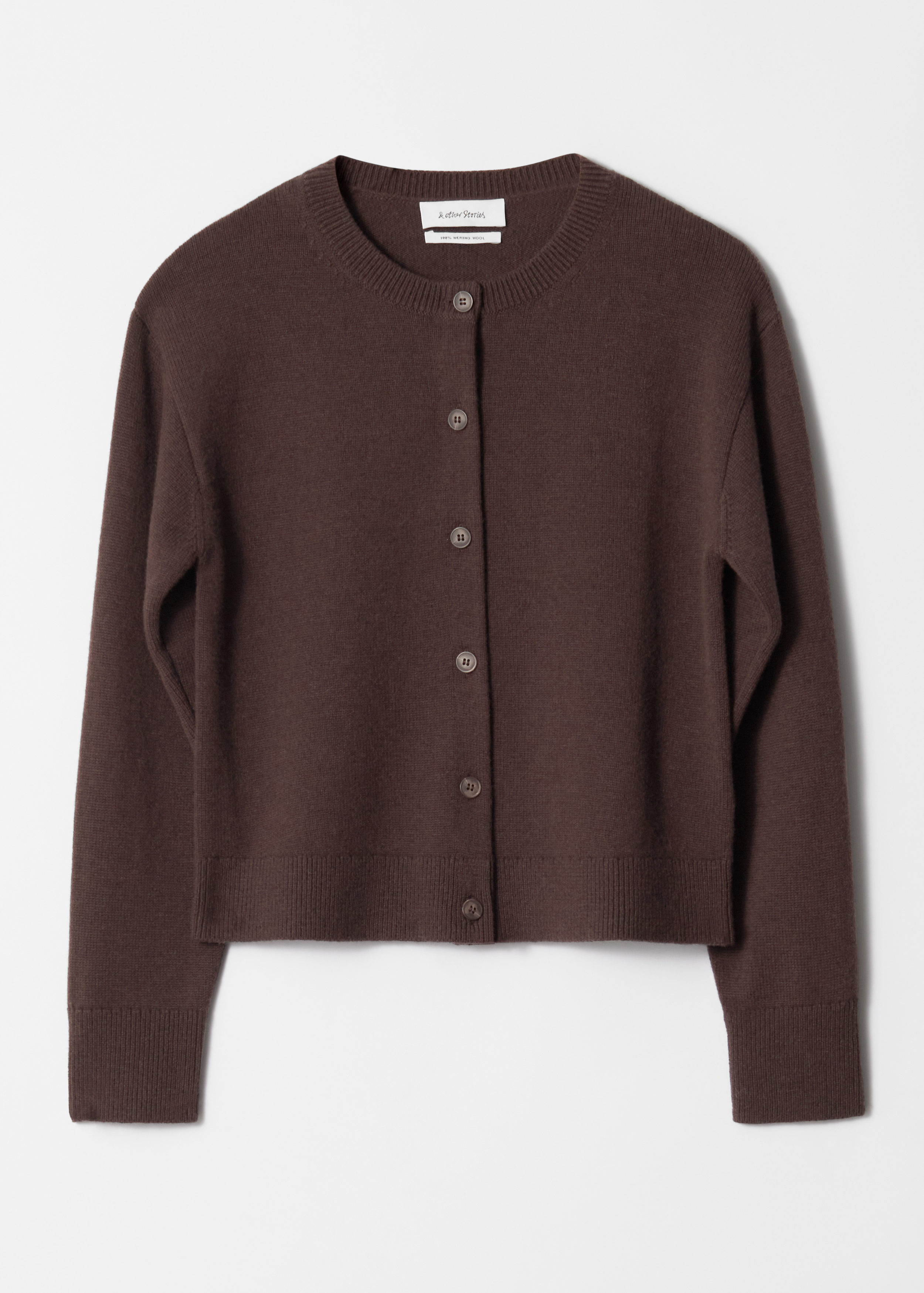 Kastenförmige Strickjacke aus Merinowolle - Dunkelbraun - & Other Stories AT | & Other Stories EU
