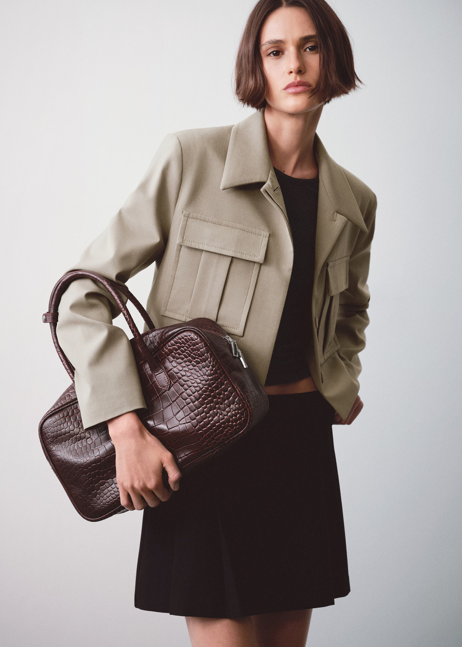 Cropped jacket with pockets - Women | MANGO USA | Mango (US/MX/AU)