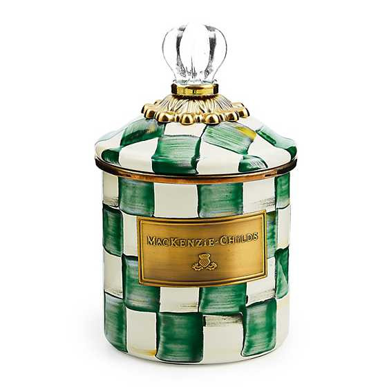 Emerald Check Demi Canister | MacKenzie-Childs