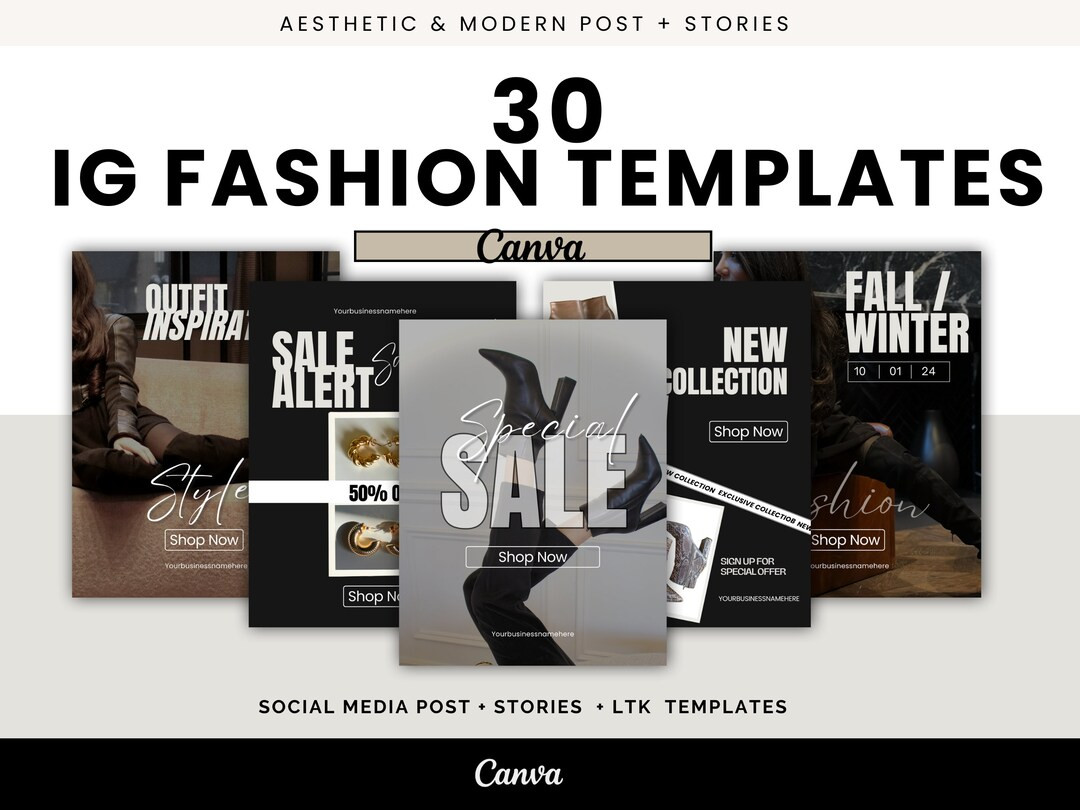 Social Media Templates Canva, Instagram Templates, LTK Template, Clothing Store Instagram Templat... | Etsy (US)