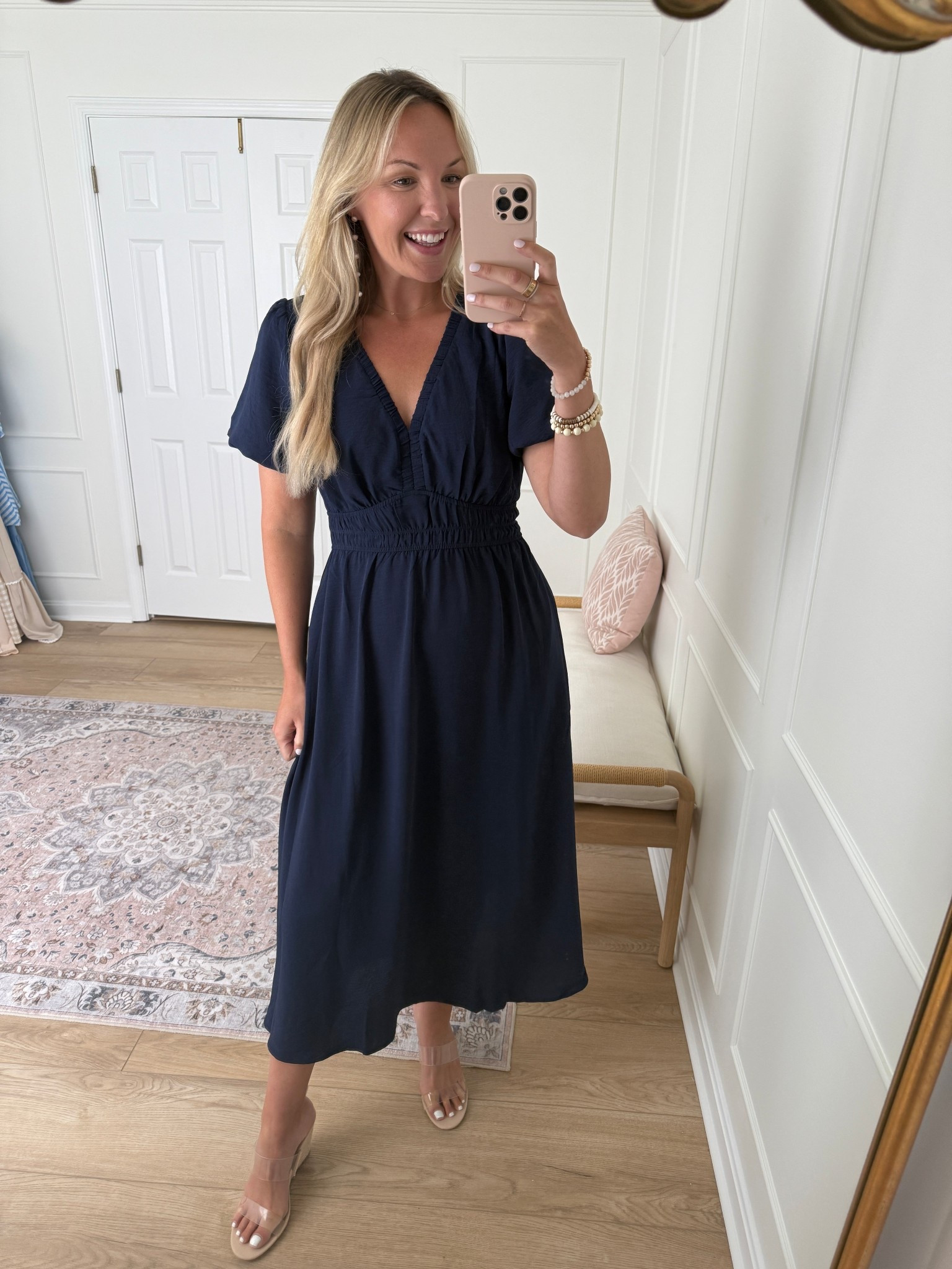 Perfect sleeve length! Wearing a med 