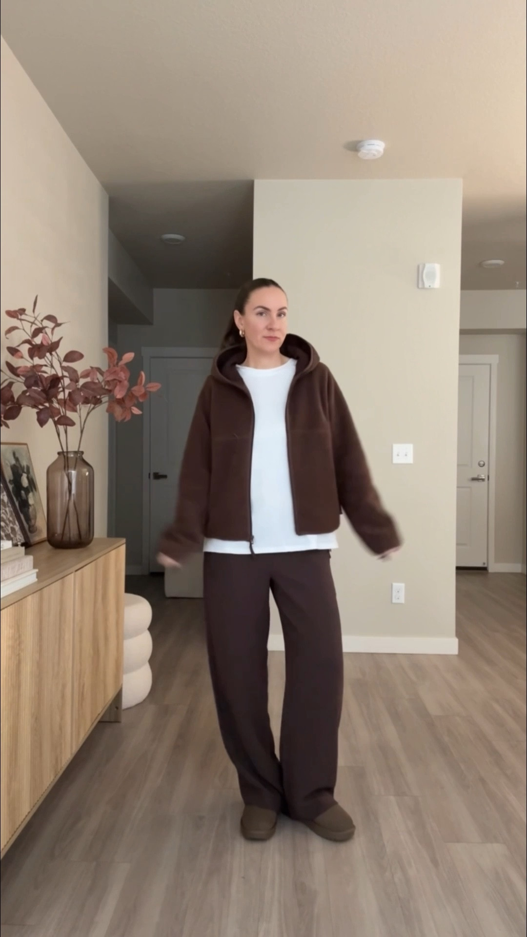 amazon brown fleece jacket 

ps aritzia is on major sale.  linked things i own and love 