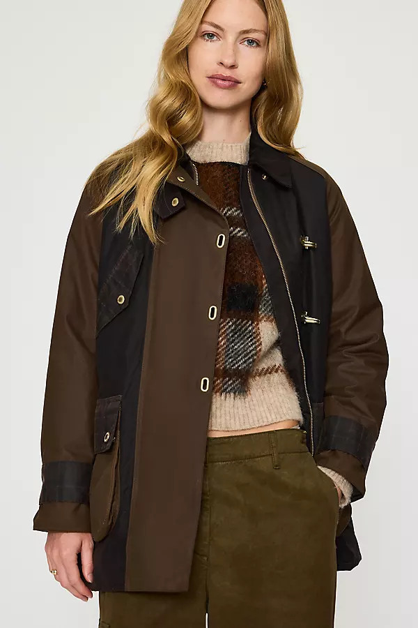 Barbour Felton 100% Waxed Cotton Check Jacket | Anthropologie (UK)
