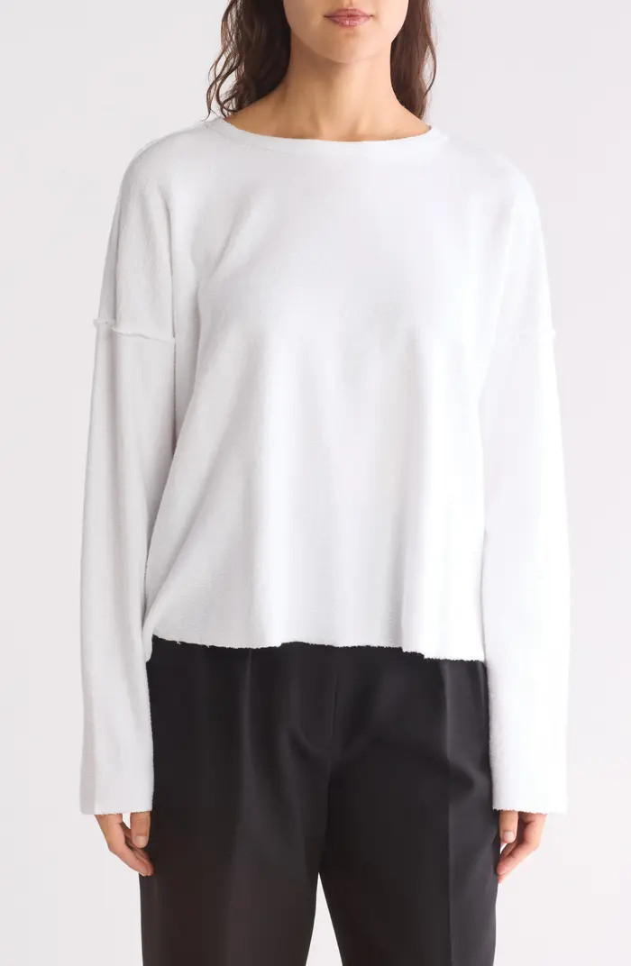 Long Sleeve Boxy Organic Cotton Top | Nordstrom Rack
