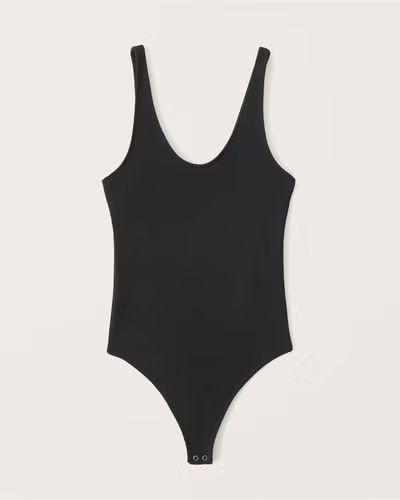 Seamless Rib Fabric Scoopneck Bodysuit | Abercrombie & Fitch (US)