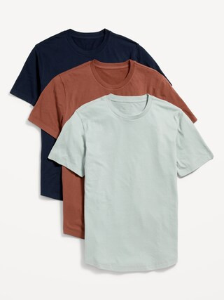 Soft-Washed Curved-Hem T-Shirt 3-Pack for Men | Old Navy (US)