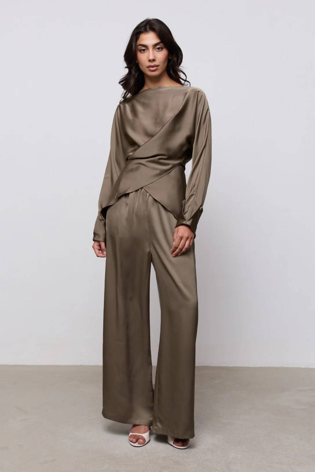 Satin Wide Leg Trousers | Odd Muse