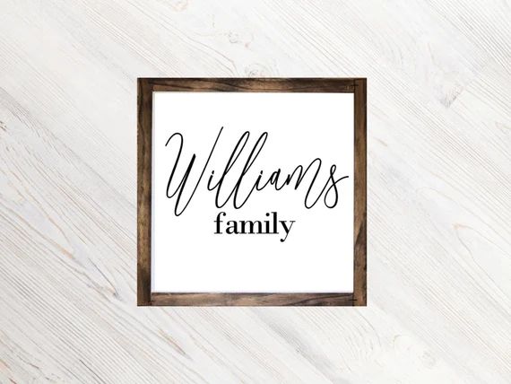 Wooden Personalized Family Name Sign | Etsy (US)