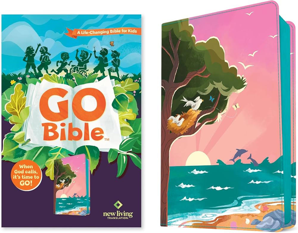 NLT GO Bible for Kids (LeatherLike, Beach Sunrise): A Life-Changing Bible for Kids | Amazon (US)