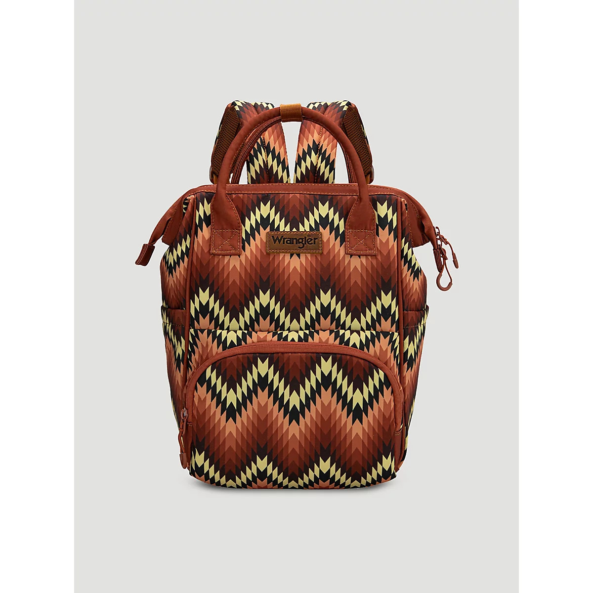 Zig Zag Print Backpack in Brown | Wrangler