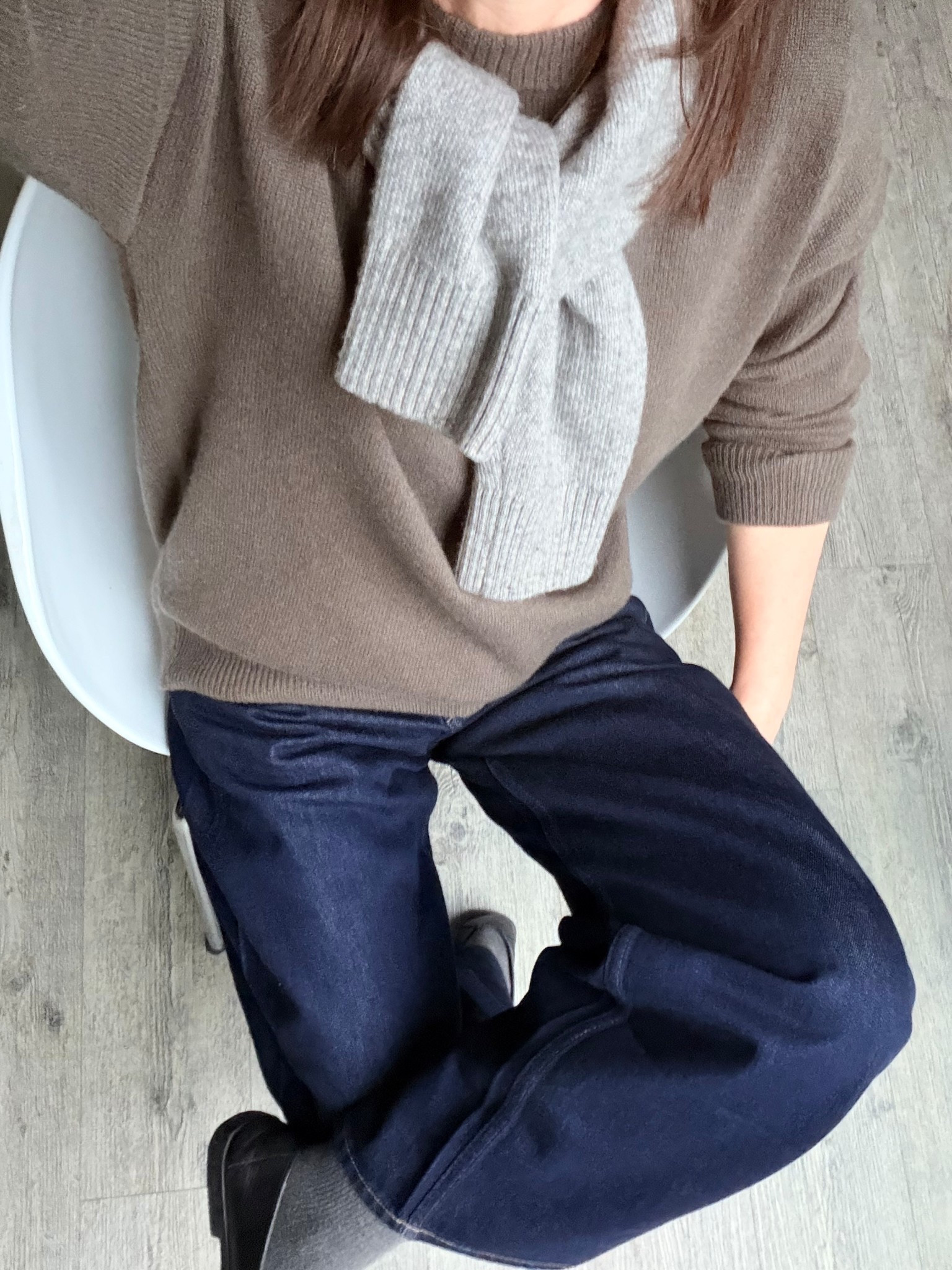 Simple work from home look today with my  new jeans and most recent cashmere jumper. I’m in a S jumper and 26/31 jeans x

#LTKover50style #LTKstyletip #LTKuk