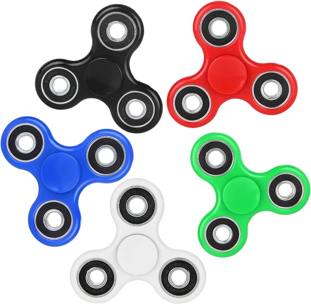 SCIONE Fidget Spinners Toys 5 Pack, Sensory Hand Fidget Pack Bulk, Anxiety Toys Stress Relief Red... | Amazon (US)