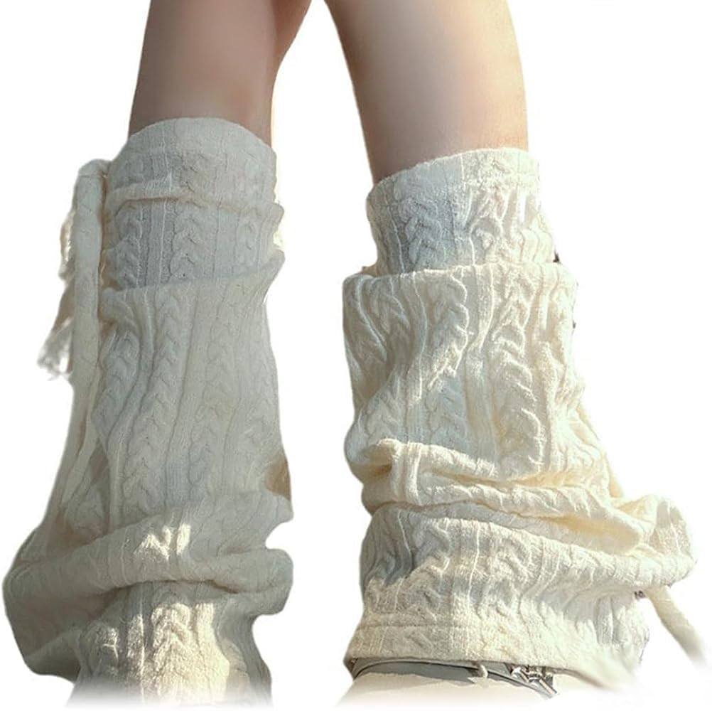 YELAIVP Women's Leg Warmers Knit Kawaii Y2K Harajuku Leg Warmers with Adjustable String for Women... | Amazon (US)