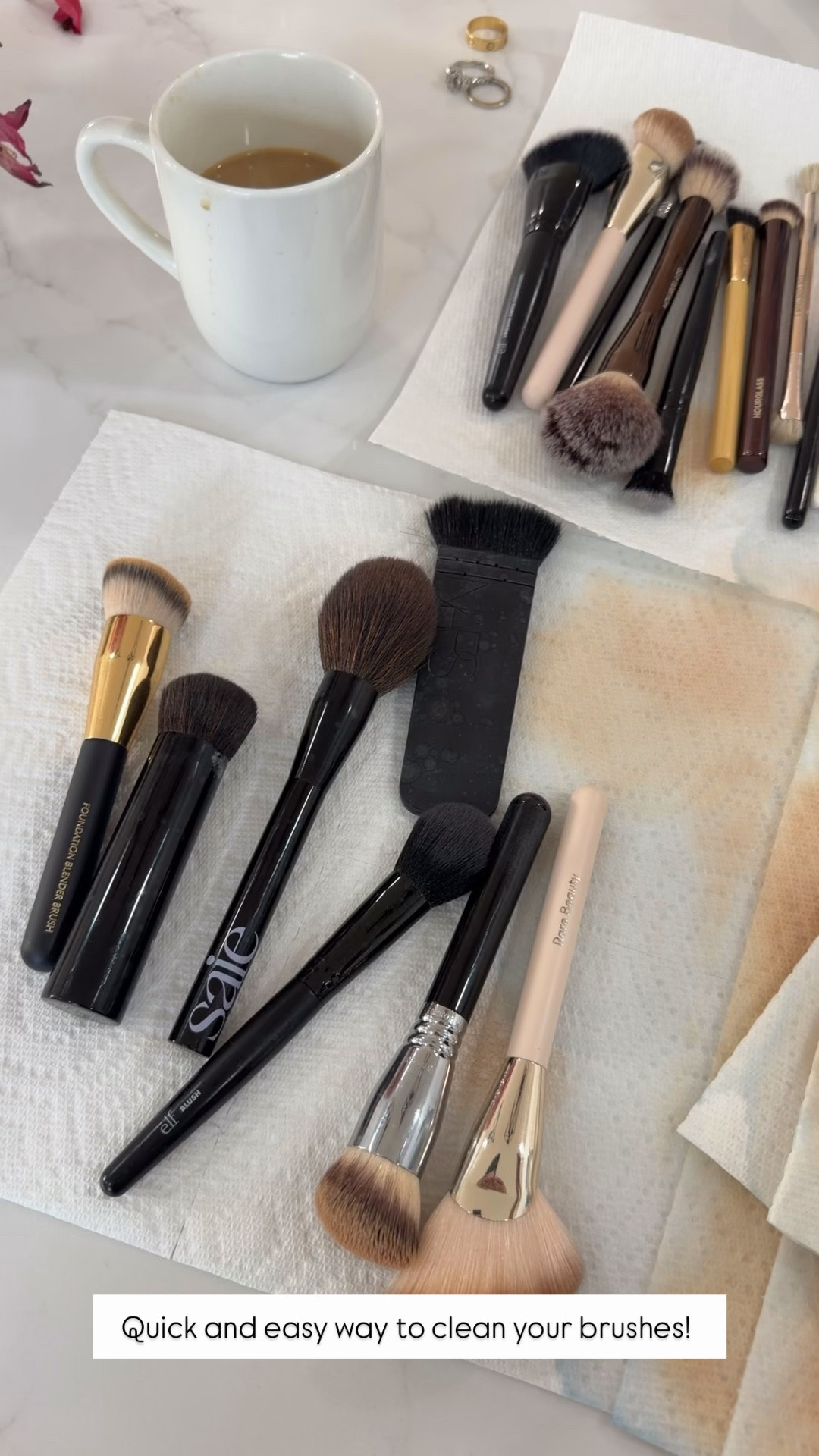 Fast and easy way to clean your brushes 