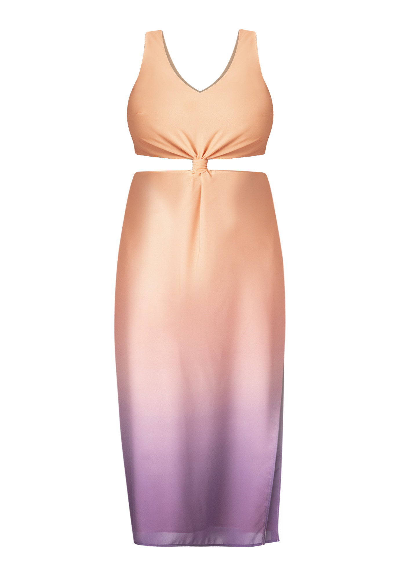 Twist Front Sleeve Ombre Dress | Eloquii