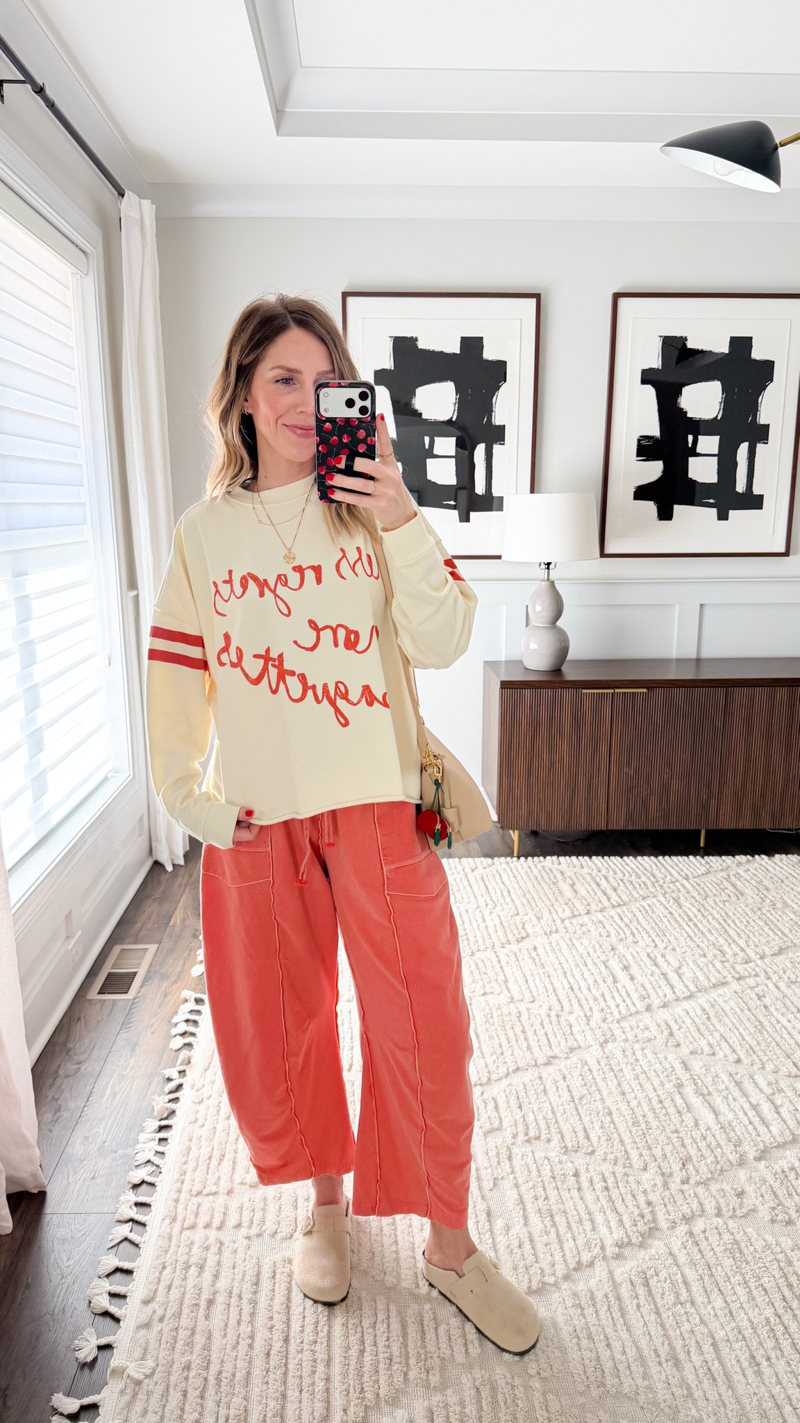 Love this fun sweatshirt! Runs big - in a S