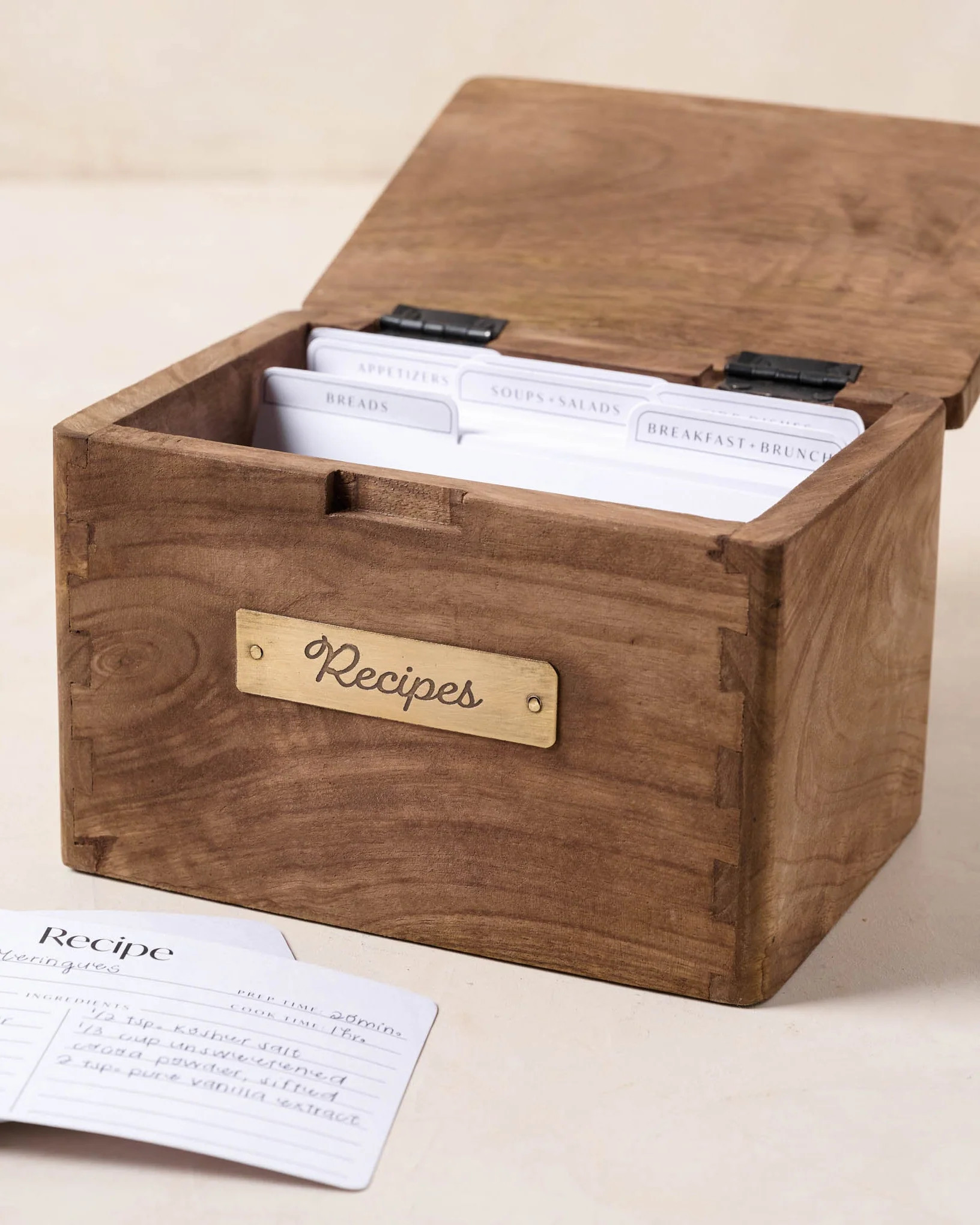 Antiqued Wood Recipe Box | Magnolia