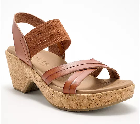 Make Your Selection: Skechers Cali Brystol Vegan Slingback Wedge Sandals - Night Skies | QVC
