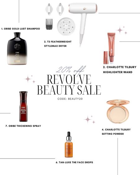 Sale alert 
Revolve sale
Revolve beauty sale
Charlotte tilbury 
Oribe
Tan-luxe self Tanner tanning drops 
Setting powder 
Cream blush
Cream highlighter 
T3 style max t3 hairdryer 
Oribe volumista
Oribe maximista
Thickening spray 
Volumizing spray hair styling
Hair care
Skincare skin care
Makeup 
Spring makeup 
Summer makeup 
Glowy makeup 
LTKsale 

#LTKbeauty #LTKunder50 #LTKunder100