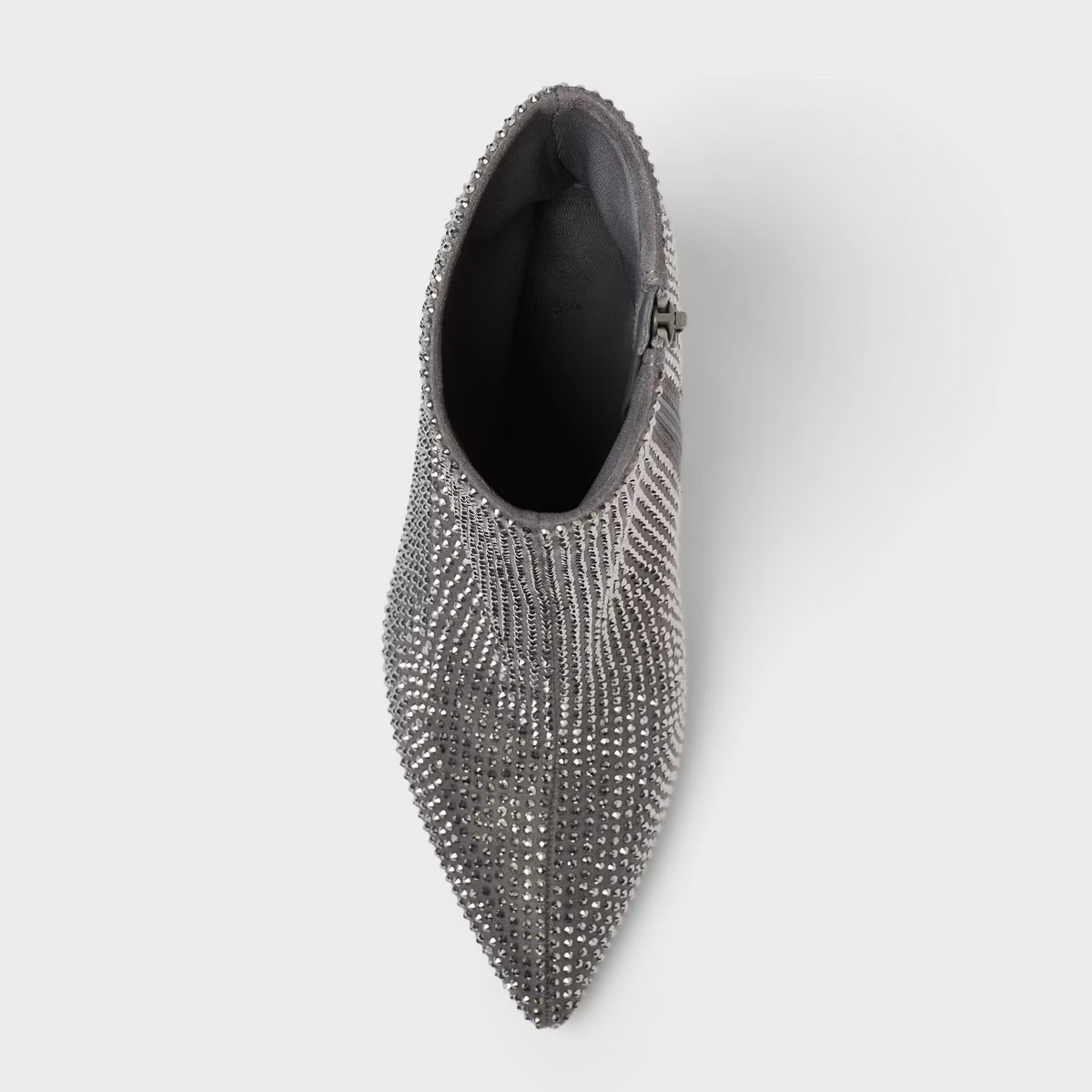 Women’s Gloria Low Shaft Heeled Rhinestones Boots with Memory Foam Insole - A New Day™ Silver... | Target