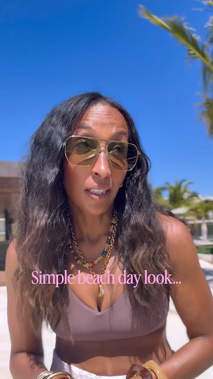 Another beach day in pieces I truly love. Easy, flattering, and just my kind of effortless. @leftonfriday swim and @12pmstudios sunnies. 

Tagged and highlighted 🤍 just comment SHOP & will send your way..

simple beach day outfit, elevated swimwear look, chic beach style for women, flattering swim set, effortless summer outfit, resort wear inspiration, confident beach look, minimalist beach styling