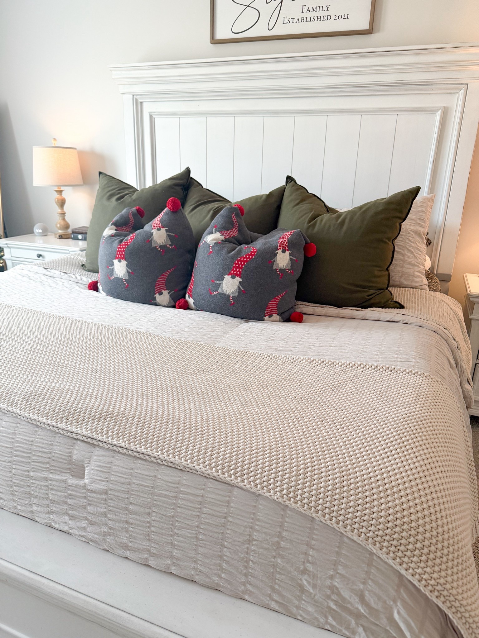 Winter bedding refresh! As someone who sleeps hot, layers are key! I just added a lightweight waffle knit king size blanket and it’s perfect! 

#LTKCyberWeek #LTKSeasonal #LTKHome