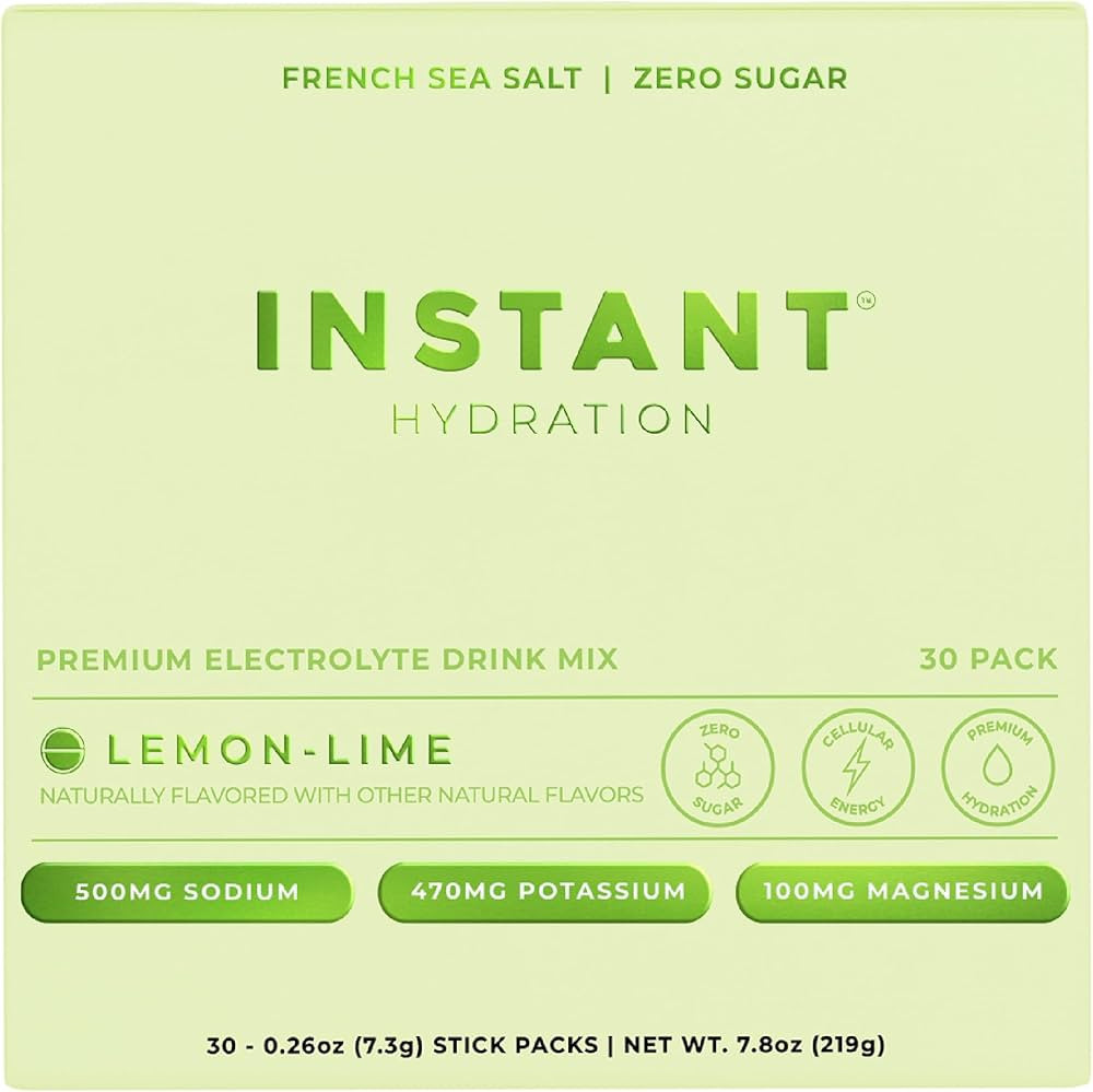 Instant Hydration Electrolytes Powder Packets - Lemon Lime Drink Mix - Zero Sugar - Keto, Vegan, ... | Amazon (US)