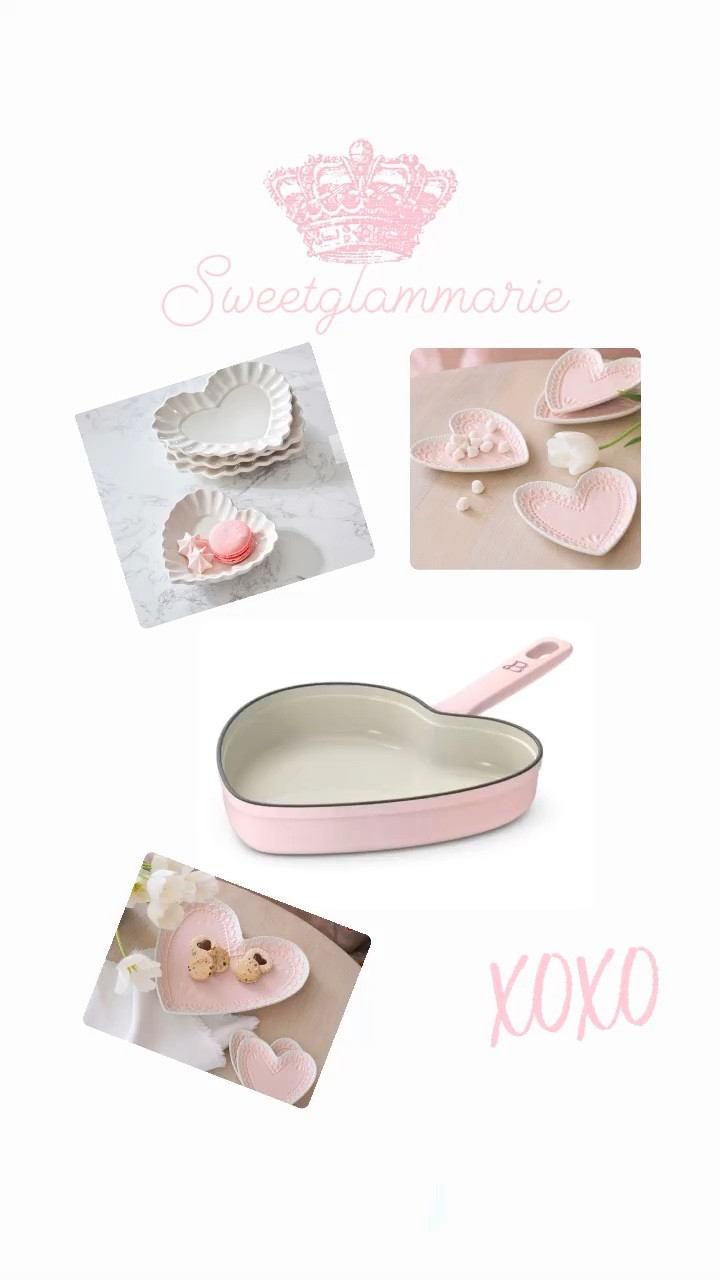 L O V E is in the air 🫶🏻  I found some beautiful plates for your Valentines table escape. Bake a chocolate cookie or eggs in this beautiful heart skillet 

#LTKfamily #LTKhome #LTKSeasonal
