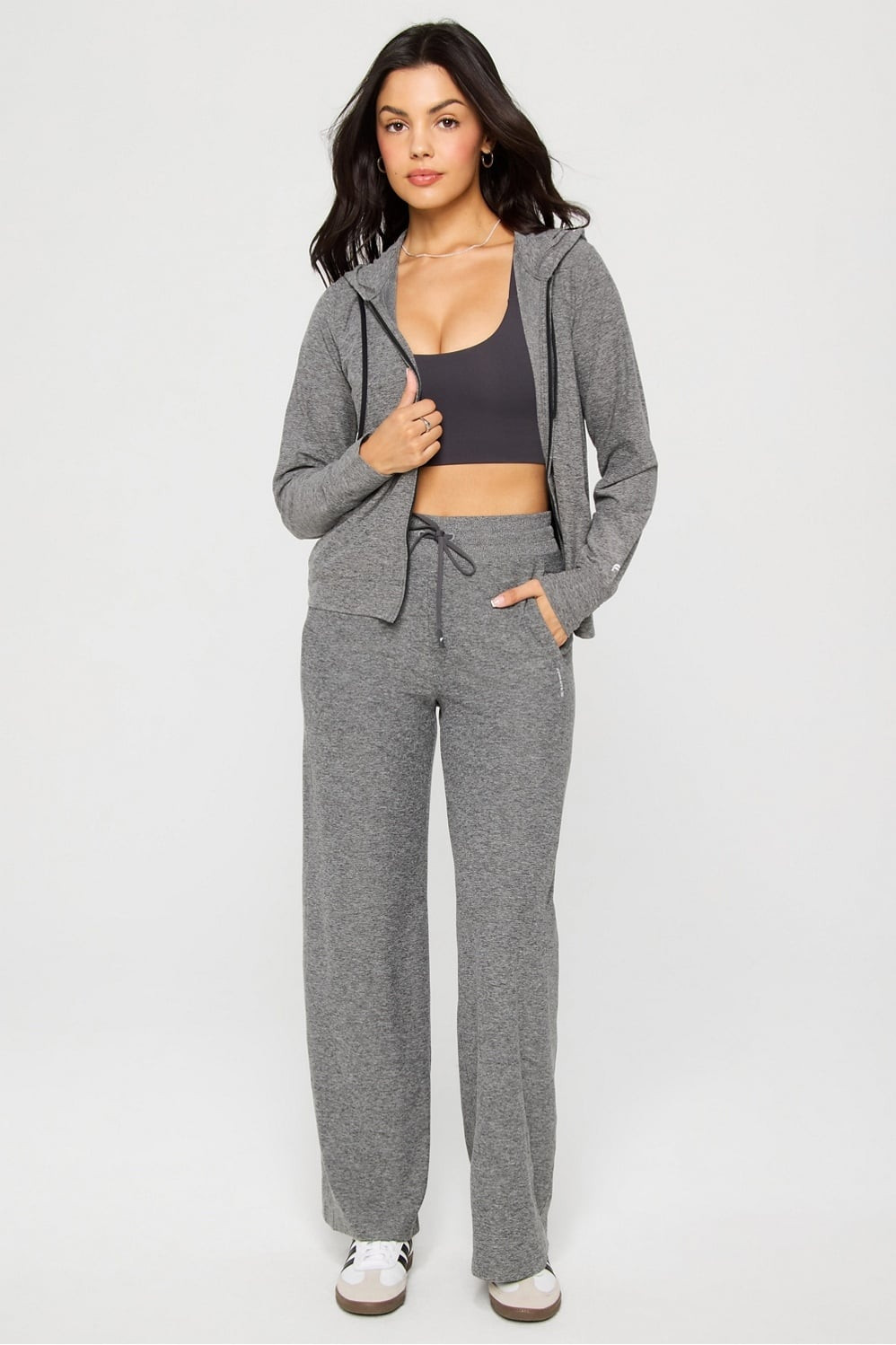 Cloud Jersey Full Zip Hoodie (438)New | Fabletics