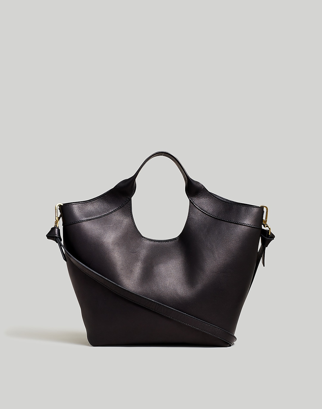 The Sydney Cutout Tote in Leather | Madewell