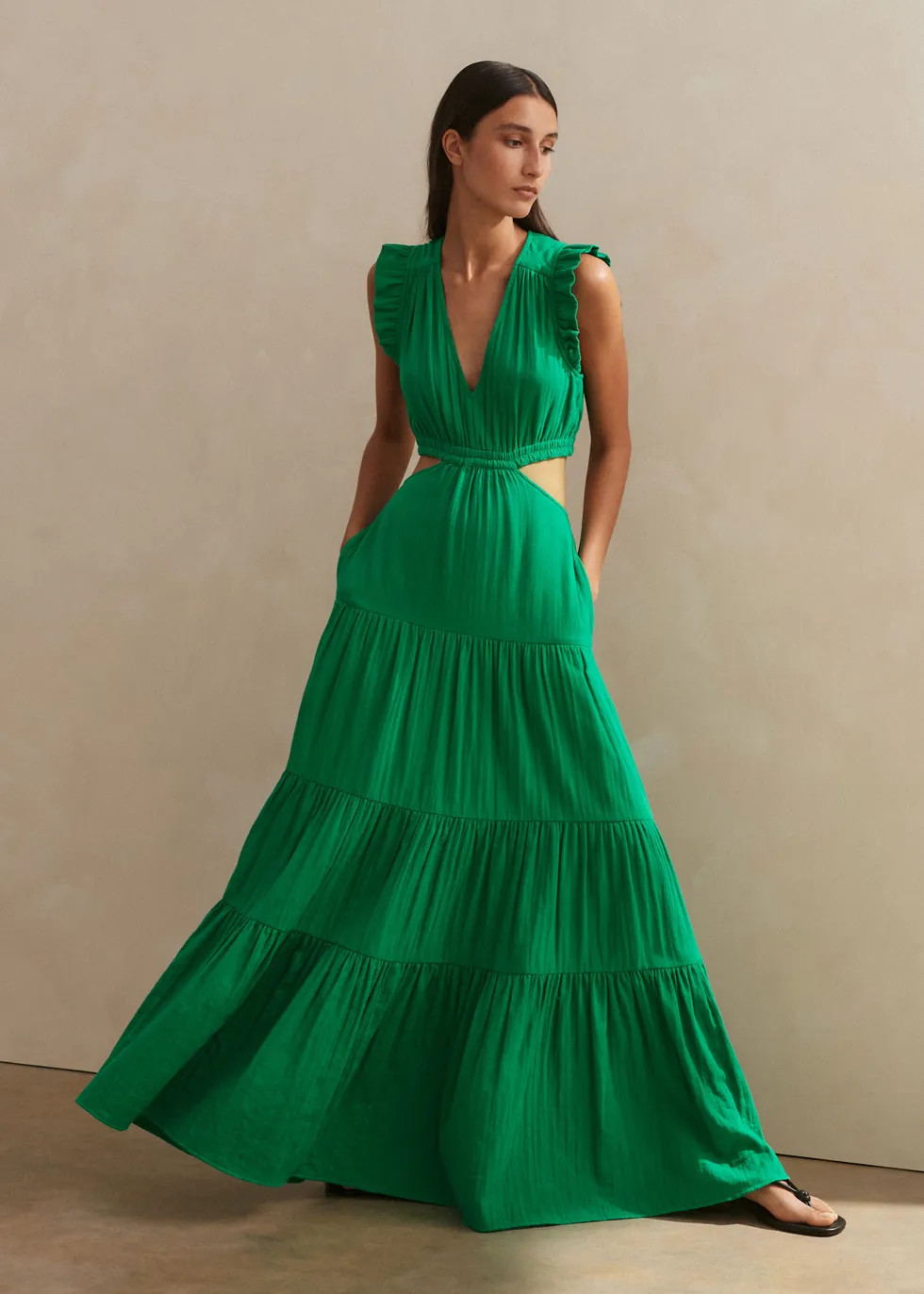 Cheesecloth Cut-Out Maxi Dress | ME+EM Global (Excluding US)