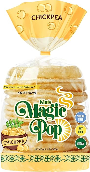 Kim's Magic Pop Freshly Popped Rice Cakes | Vegan | Chickpea Flavor | 12 Bags | 15 Cakes per Bag ... | Amazon (US)