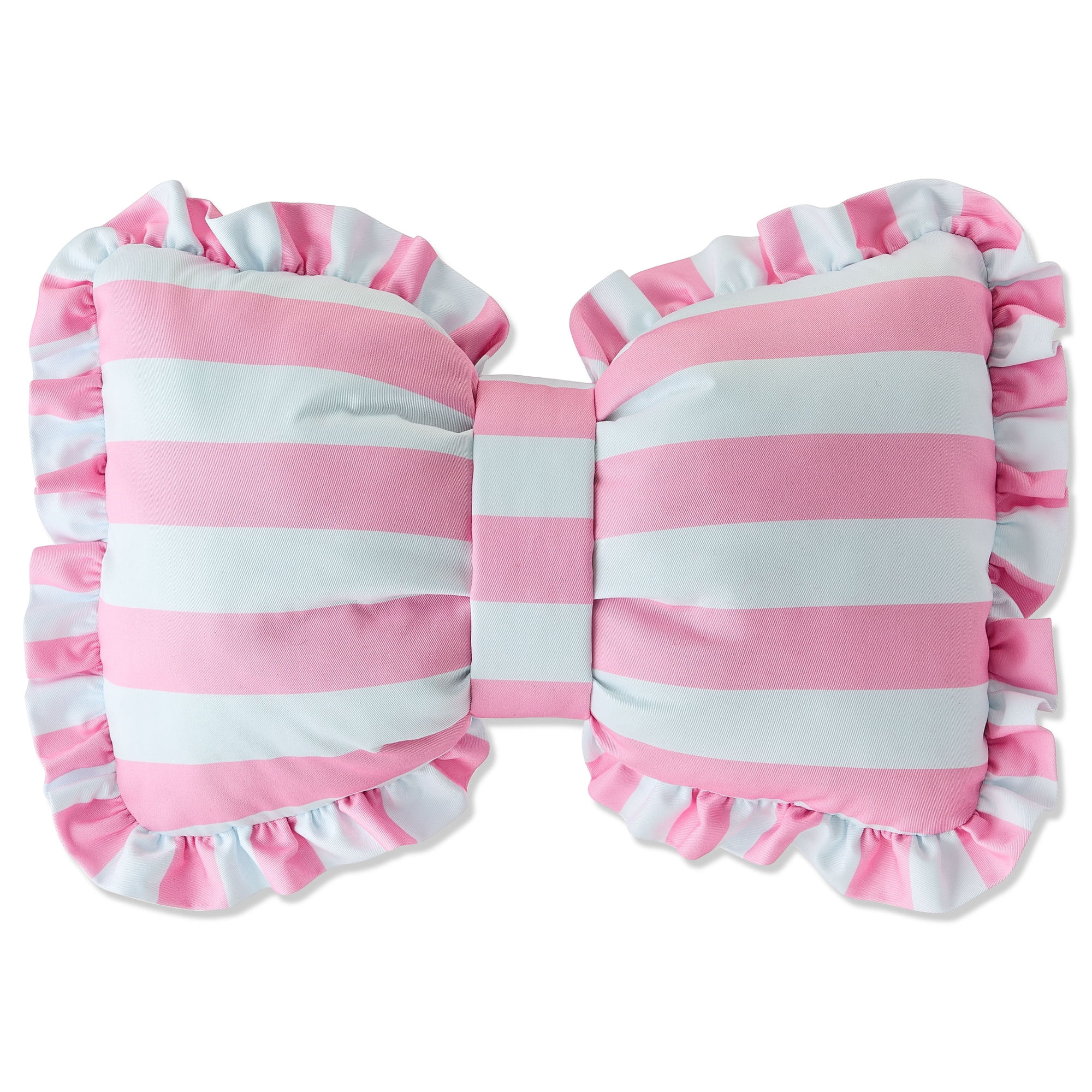 Striped Bow Decorative Pillow, Pink and White, 18" x 13", Easter by Way To Celebrate | Walmart (US)