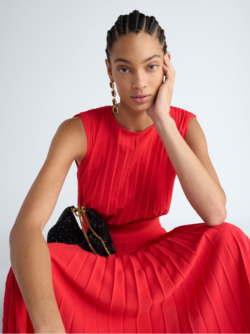 Scoop Women's Pleated Maxi Dress, Sizes XS-XXL | Walmart (US)