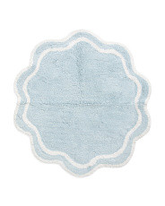 30in Cotton Round Scalloped Edge Tufted Bath Mat | Marshalls