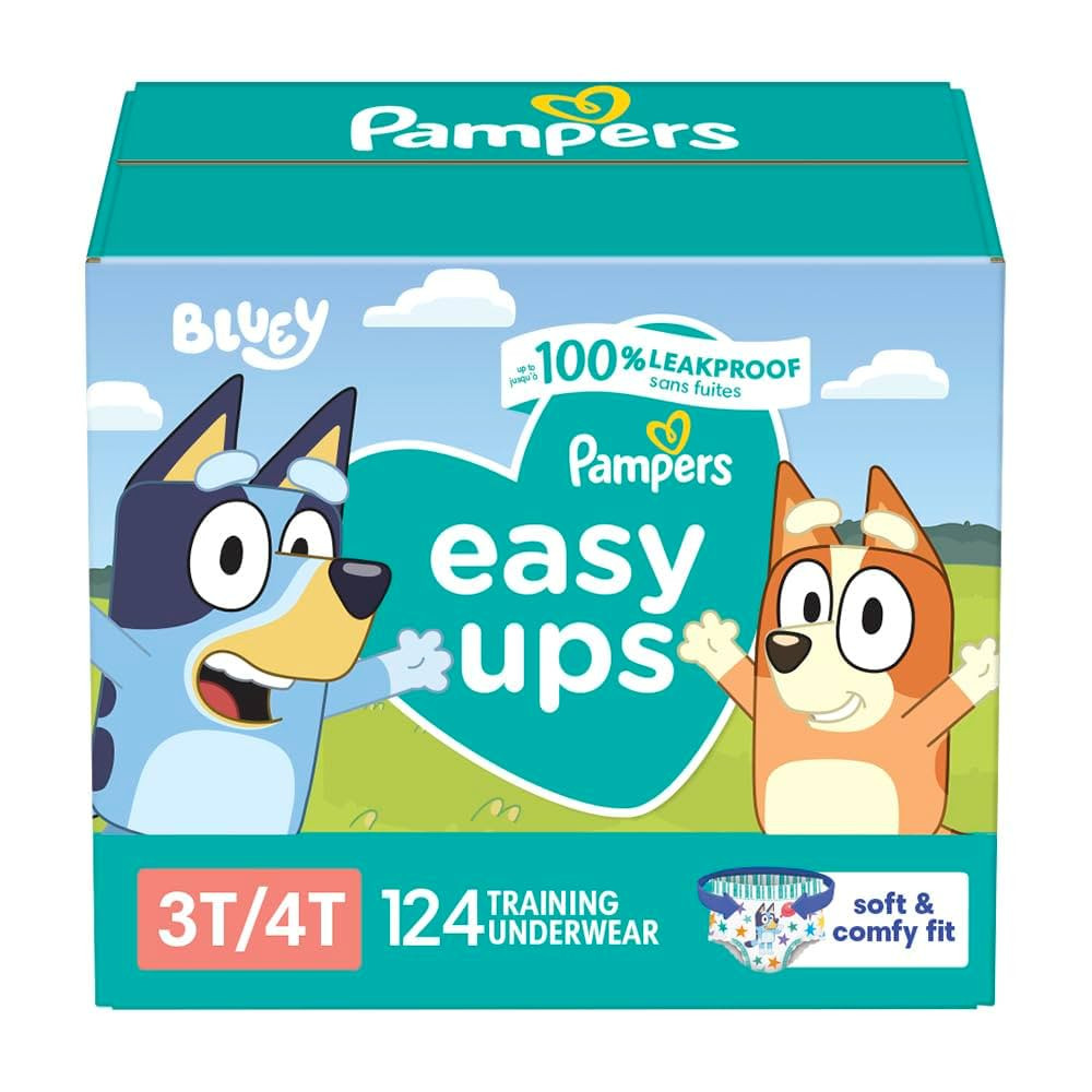 Pampers Training Pants - Easy Ups Boys & Girls Bluey - Size 3T-4T, 124 Count, Children's Potty Un... | Amazon (US)