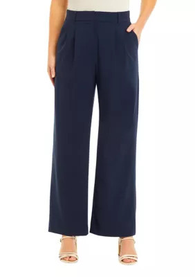 A. Byer Women's Easy Trouser Pants, Navy Blue, 0 | Belk