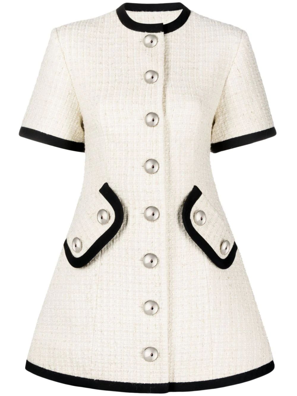 button-up tweed minidress | Farfetch Global