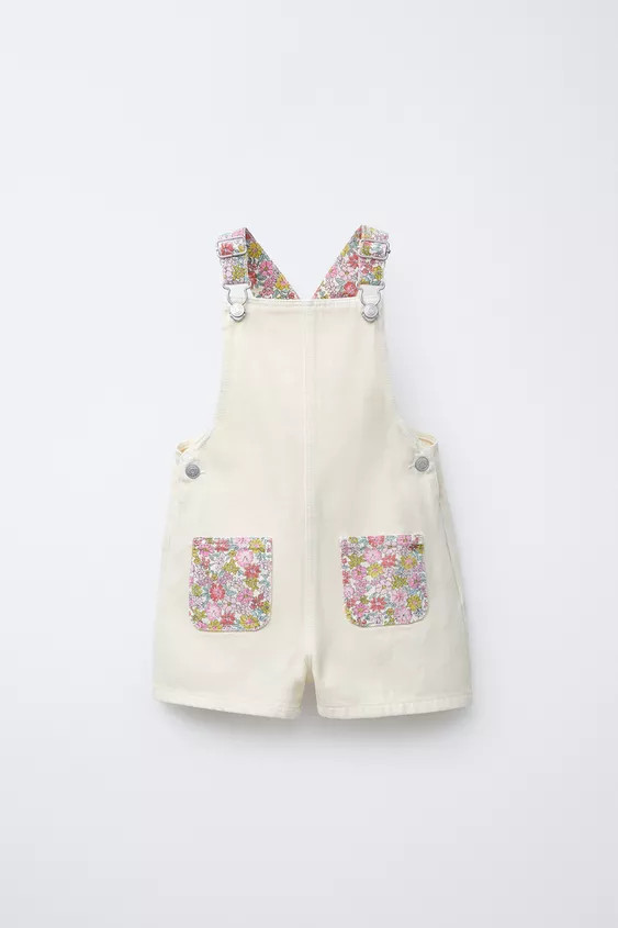 FLORAL TWILL OVERALLS | Zara US